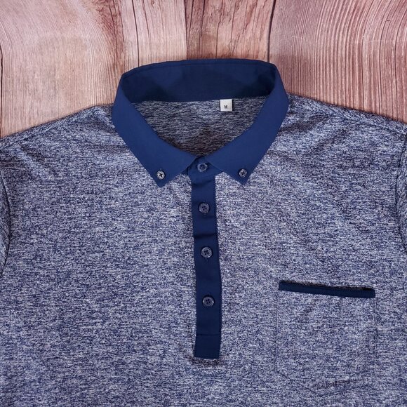 State Liberty Mens Medium Athletic Fit Performance Tech 4 Way Stretch Polo Shirt - Picture 5 of 14